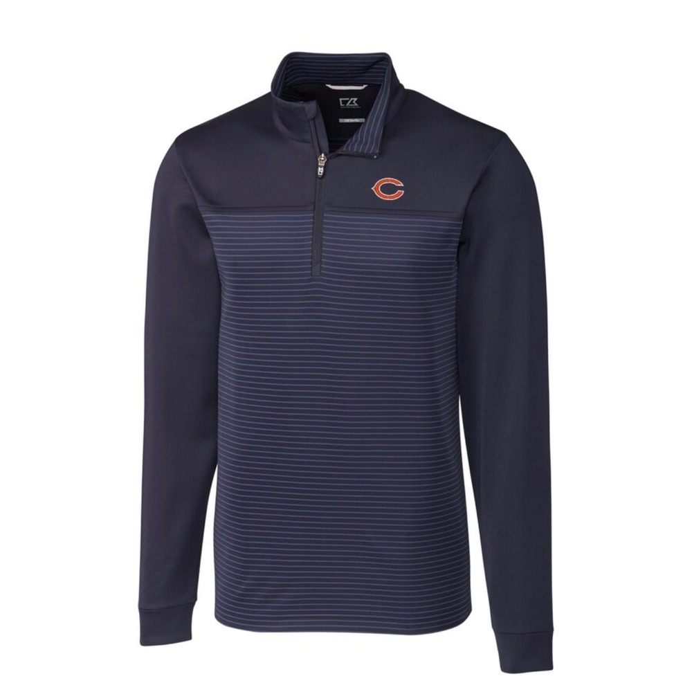 Cutter & Buck Chicago Bears NFL 1/4 Zip Pullover Jacket Mens XLT Navy Blue